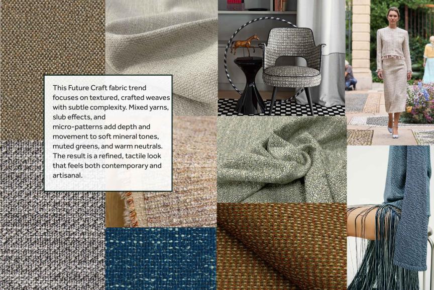 Page from trend pack of textures fabrics